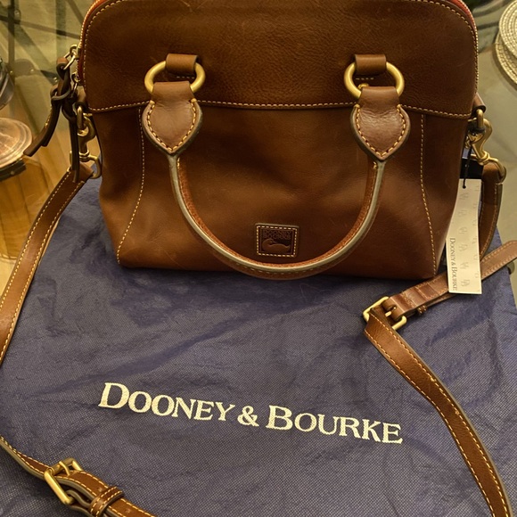Dooney & Bourke Cameron Satchel in Chestnut. Approx measurements L12’ W5’ H9.5’. - Picture 3 of 9